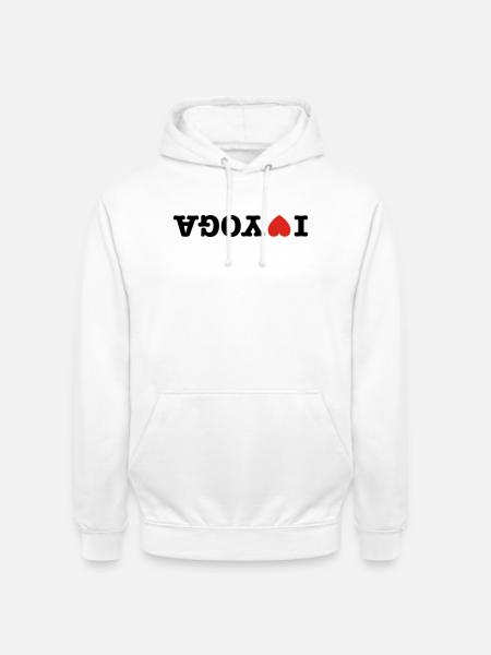 I love yoga - Unisex Hoodie - white