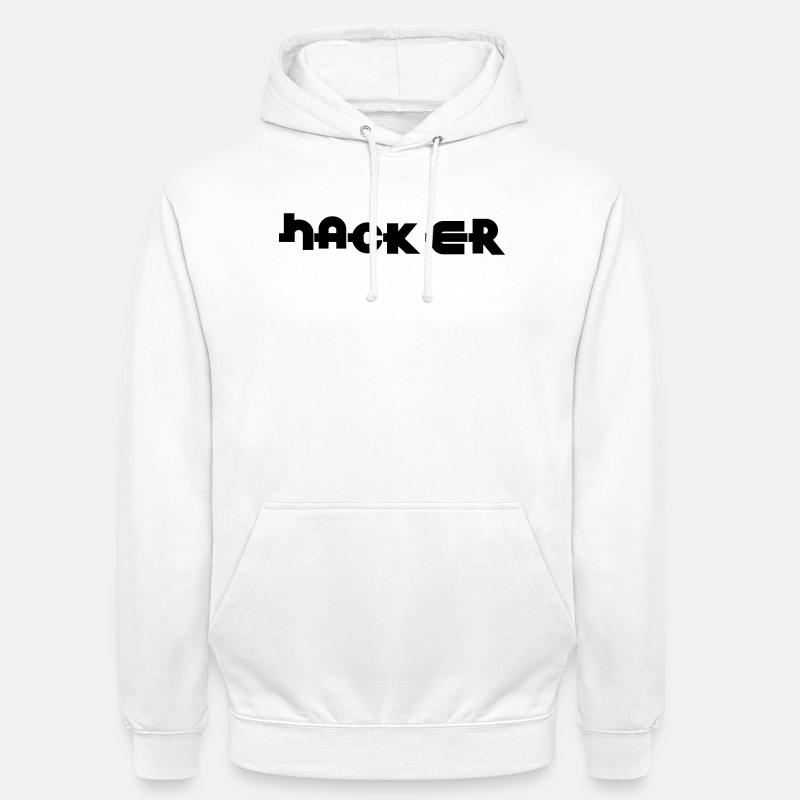Hacker - Sweat-shirt à capuche unisexe - blanc