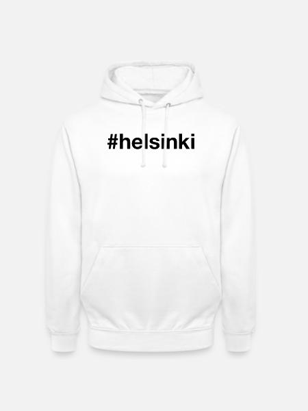 HELSINKI Finland Finnland Hashtag - Unisex Hoodie - white