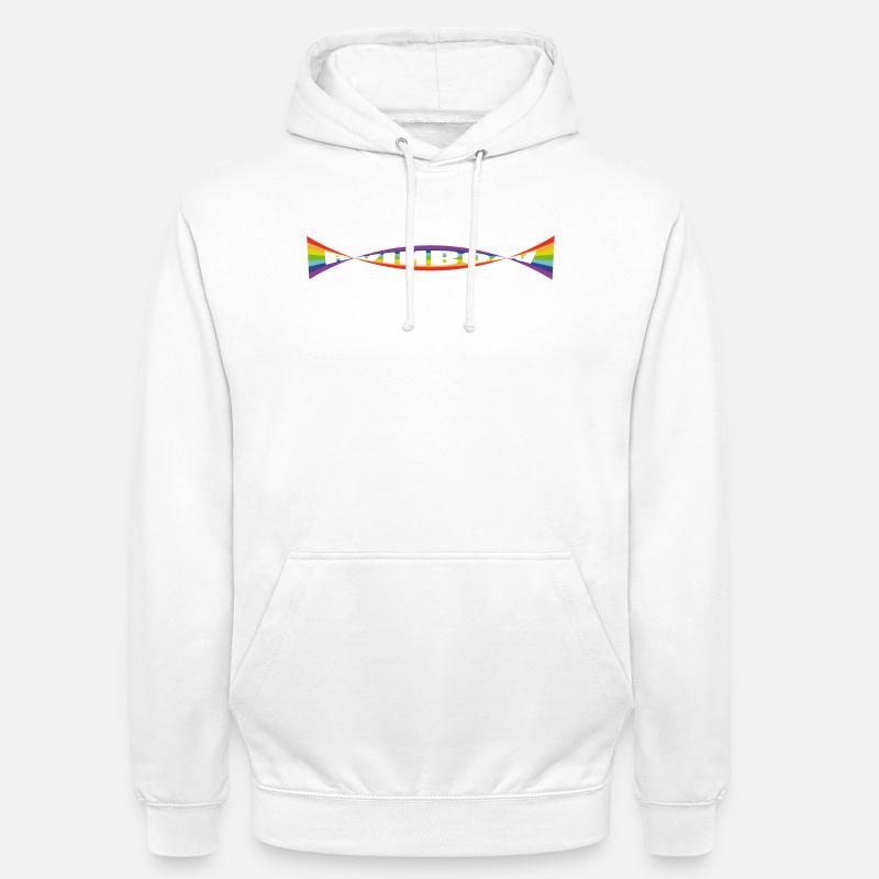 Variation du drapeau arc-en-ciel - Sweat-shirt à capuche unisexe - blanc