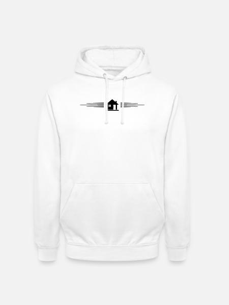 House icon property line - Unisex Hoodie - white