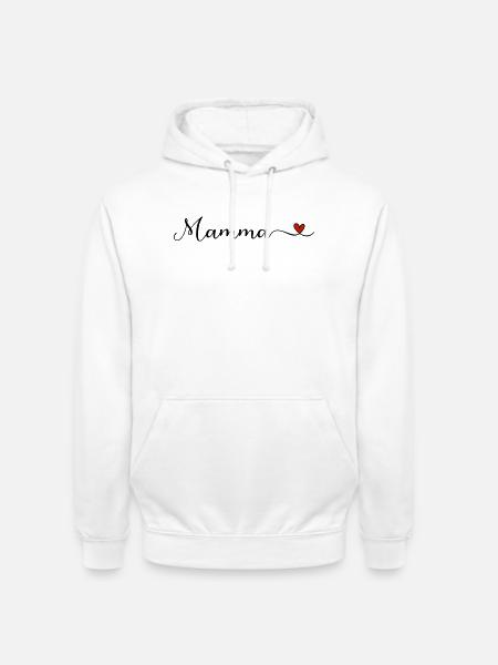 Mamma Herz Schriftzug - Unisex Hoodie - Weiß