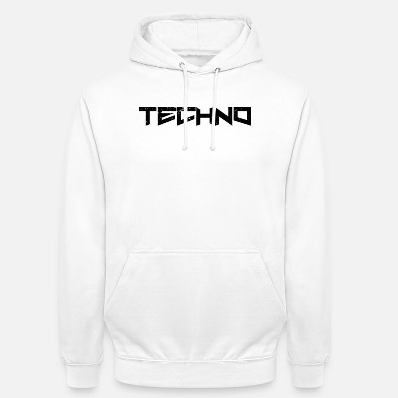 Techno - Sweat-shirt à capuche unisexe - blanc