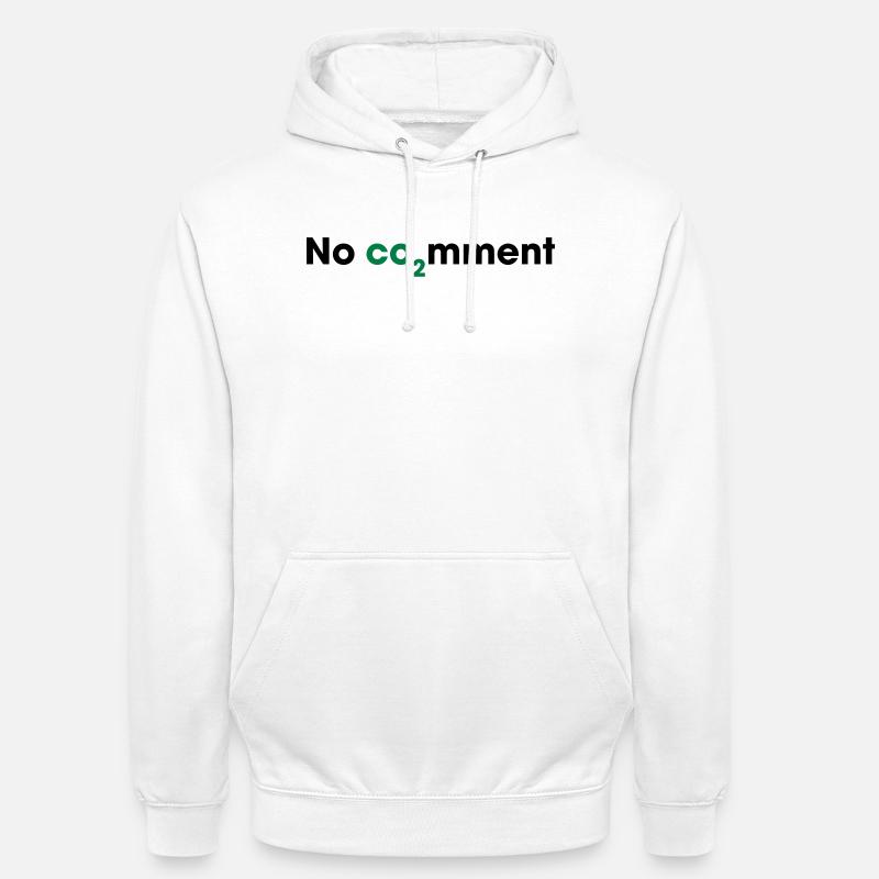 No CO2 Comment – Saubere Energie Statement - Unisex Hoodie - Weiß