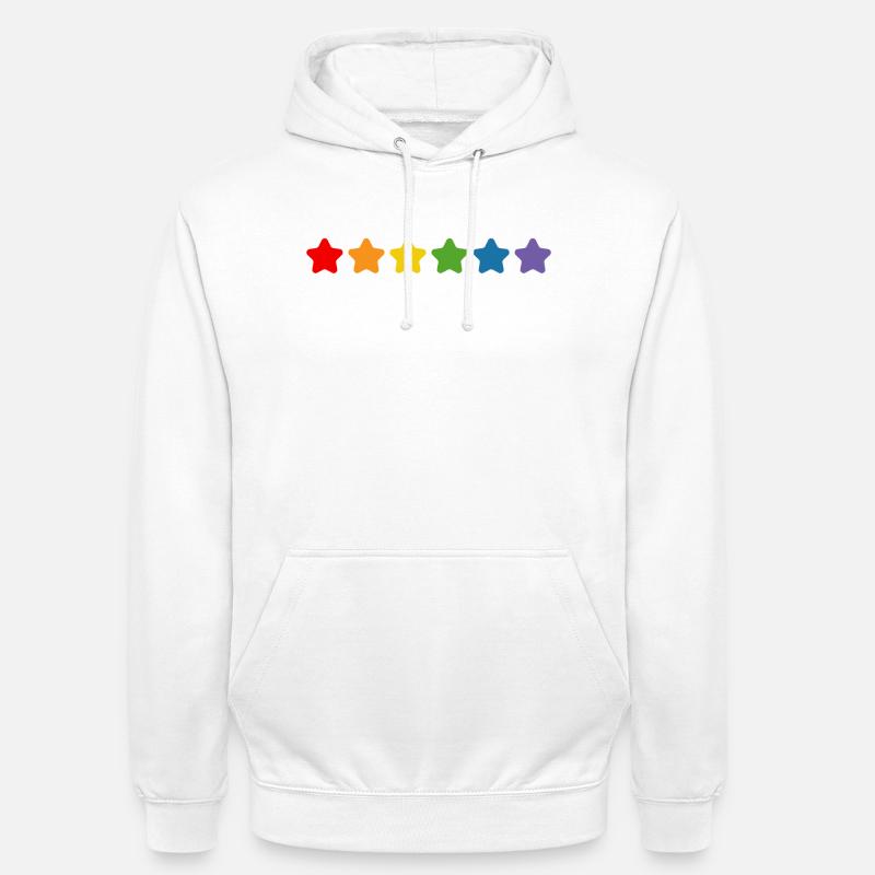 Regenbogen Sternchen LGBT lgbtqi queer - Unisex Hoodie - Weiß