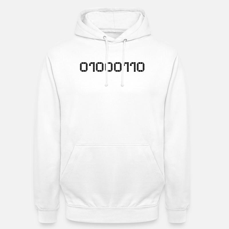 Binary notation - 70 - Unisex Hoodie - white