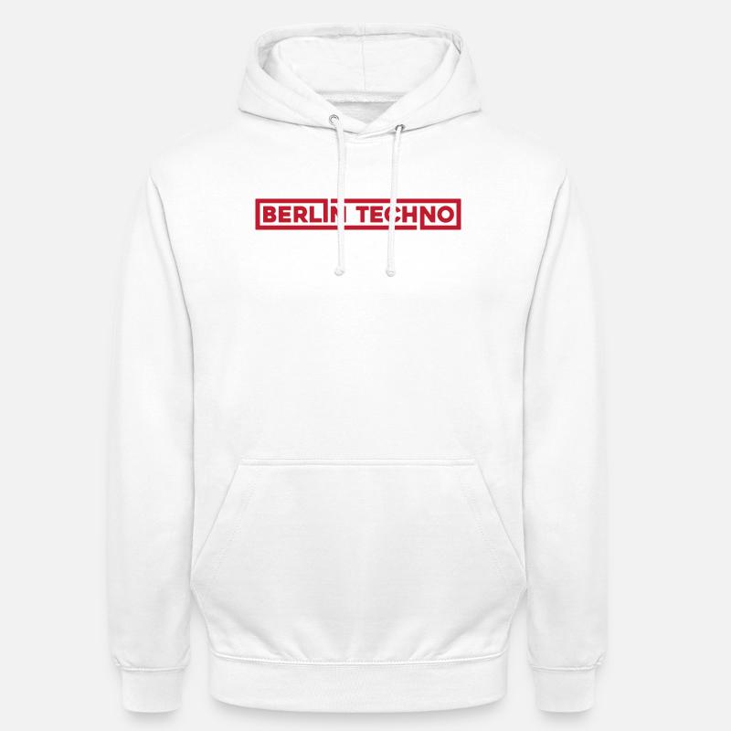 Berlin Techno Hard Dark Rave - Sweat-shirt à capuche unisexe - blanc