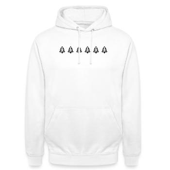 Fir tree icon forest - Unisex Hoodie - white - Front - AI Model Male 185 dark (185cm) & AI Model Female 172 dark (172cm)