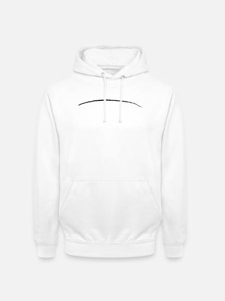 coup de pinceau rayé ligne - Sweat-shirt à capuche unisexe - blanc