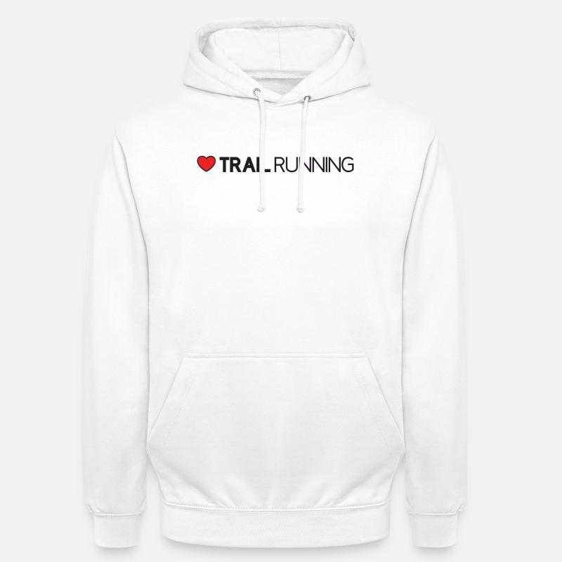 J’adore le trail running - Sweat-shirt à capuche unisexe - blanc