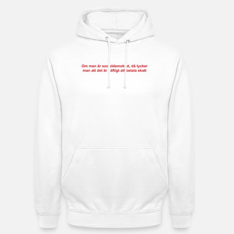 Analytical satirical text design - Unisex Hoodie - white