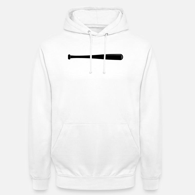 Batte de baseball - Sweat-shirt à capuche unisexe - blanc
