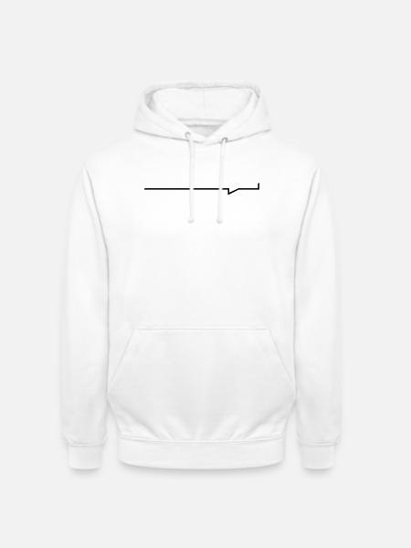 Balken-Sprechblase - Unisex Hoodie - Weiß
