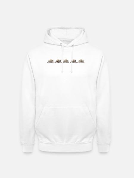 5 Möpse - Unisex Hoodie - Weiß