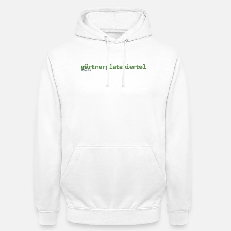 Gärtnerplatzviertel Quartier de Munich - Sweat-shirt à capuche unisexe - blanc