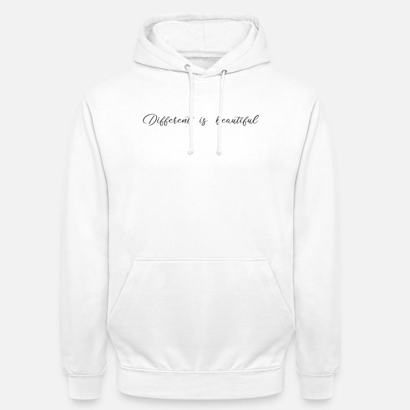 Différent, c’est beau - Sweat-shirt à capuche unisexe - blanc