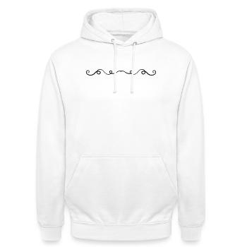 Ornament Line - Unisex Hoodie - white - Front - AI Model Male 185 dark (185cm) & AI Model Female 172 dark (172cm)
