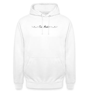 Team Mitglied - Unisex Hoodie - Weiß - Vorne - AI Model Male 185 dark (185cm) & AI Model Female 172 dark (172cm)