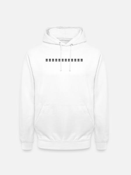 Linie gestrichelt - Unisex Hoodie - Weiß