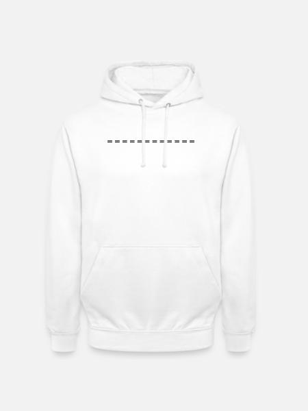 Linie gestrichelt - Unisex Hoodie - Weiß