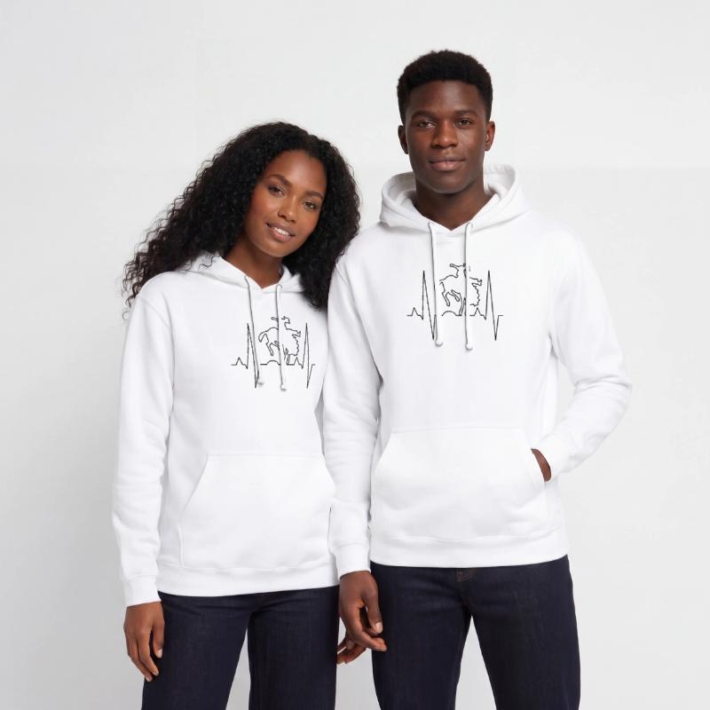 Conception d’impression de cavalier de rodéo Sweat-shirt à capuche unisexe