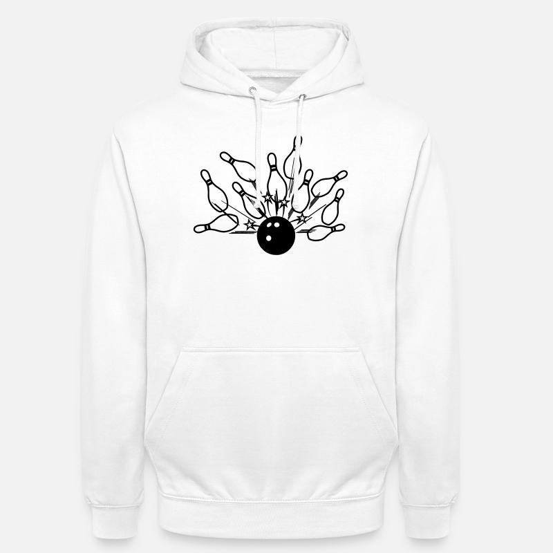 Frappe de bowling - Sweat-shirt à capuche unisexe - blanc