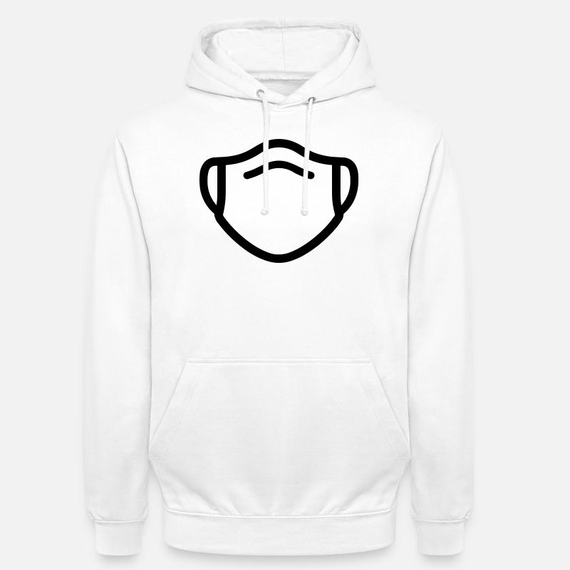 masque - Sweat-shirt à capuche unisexe - blanc