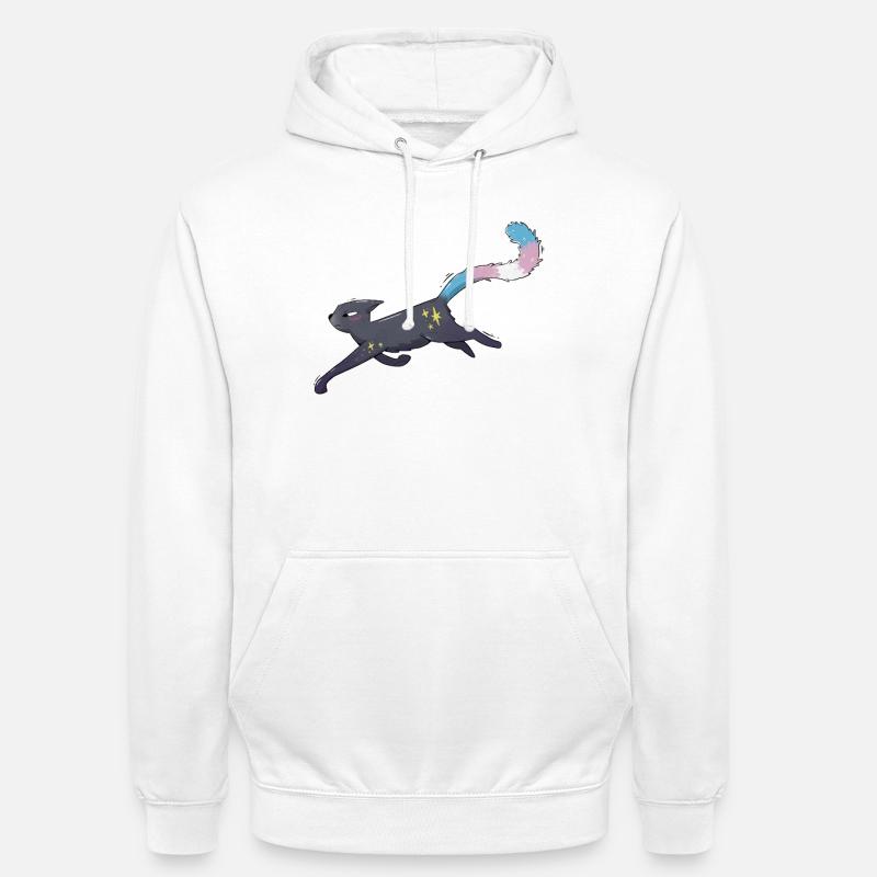 Fierté trans de chat mignon - Sweat-shirt à capuche unisexe - blanc
