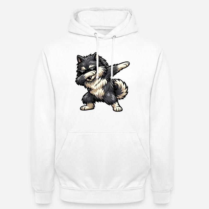 Dab Wolfspitz - Sweat-shirt à capuche unisexe - blanc