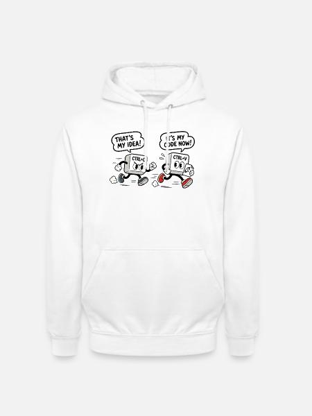 Computerhumor Copy-Paste - Unisex Hoodie - Weiß