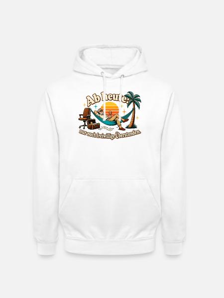 Rente Ruhestand Abschiedsgeschenk Kollege - Unisex Hoodie - Weiß