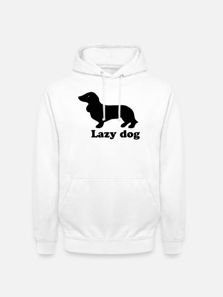 Lazy Dog - Unisex Hoodie - Weiß