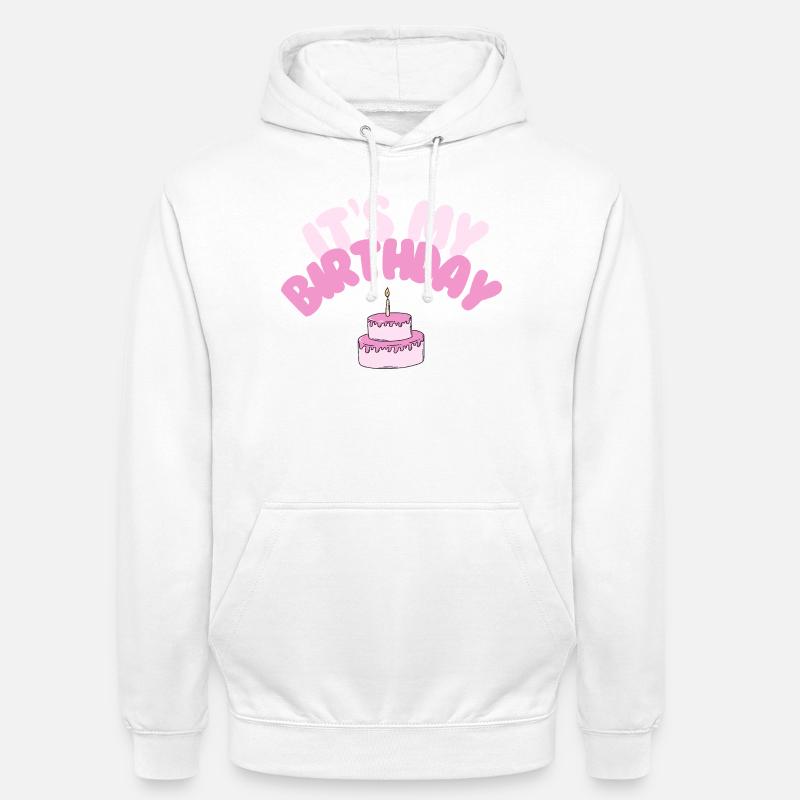 C’est ma chemise d’anniversaire | Anniversaire avec gâteau - Sweat-shirt à capuche unisexe - blanc