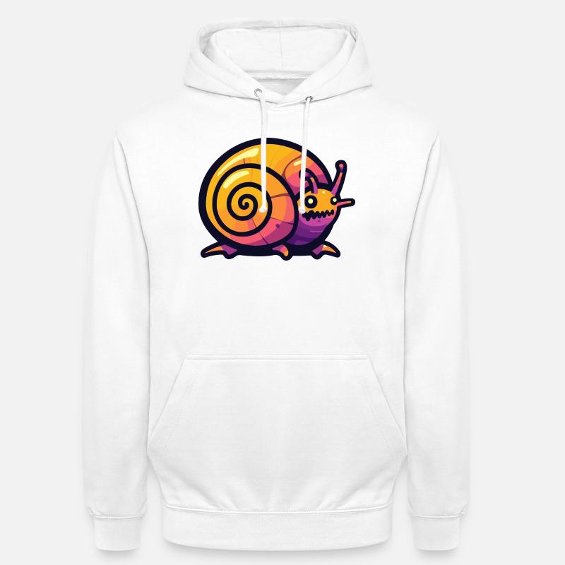 Escargot Halloween Bande dessinée Drôle - Sweat-shirt à capuche unisexe - blanc