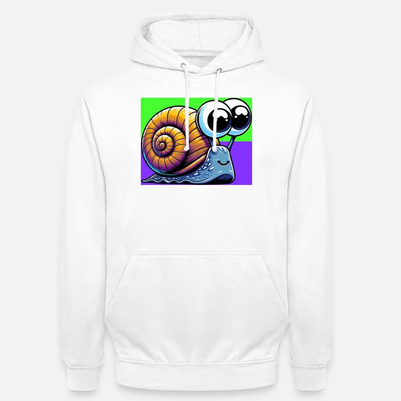 Escargot - Sweat-shirt à capuche unisexe - blanc