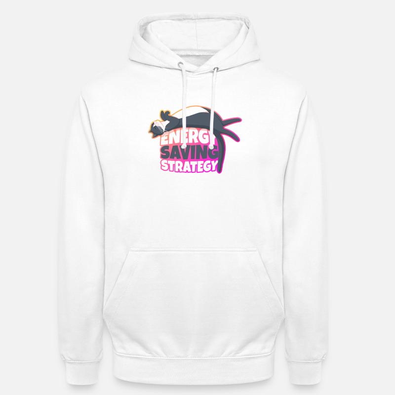 Energy Saving Strategy Cat - Unisex Hoodie - white