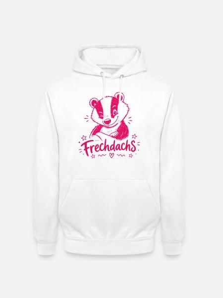 Frechdachs Dachs frech Augenzwinkern - Unisex Hoodie - Weiß