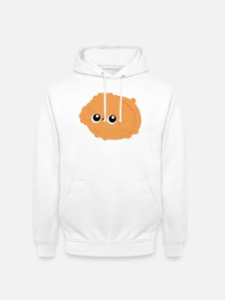 Oranger Fluffy Pudel - Unisex Hoodie - Weiß