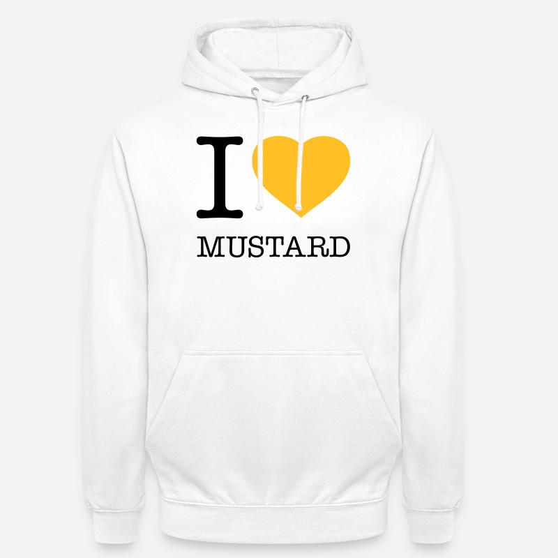 I LOVE MUSTARD Senf Wurst - Unisex Hoodie - Weiß
