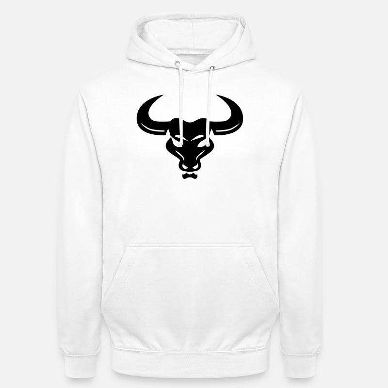 taureau - Sweat-shirt à capuche unisexe - blanc