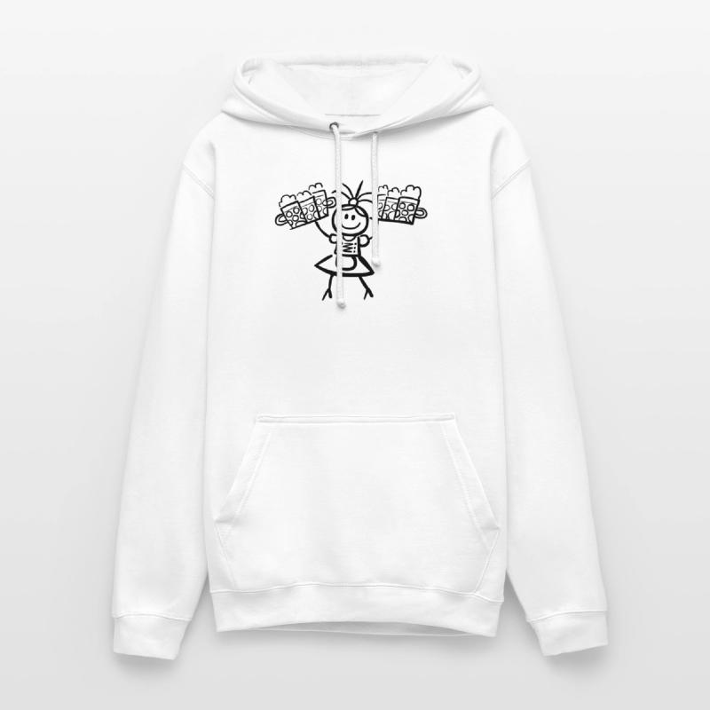 Kellnerin im Dirndl mit Biertablett Unisex Hoodie