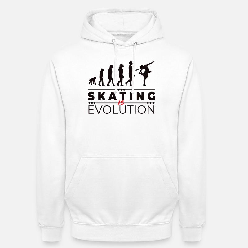 Skating is evolution - Message Humor Parody - Unisex Hoodie - white