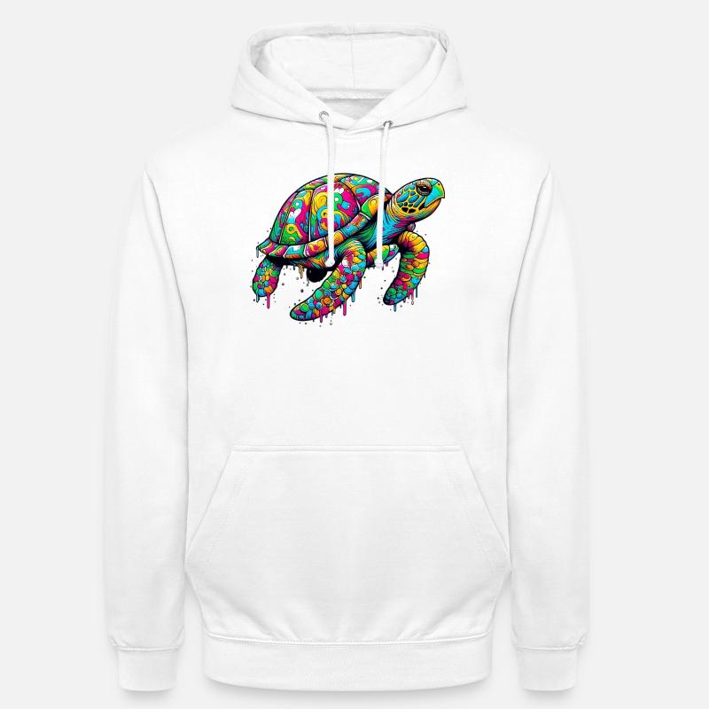 Tortue - Sweat-shirt à capuche unisexe - blanc