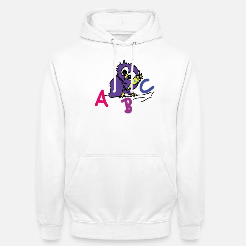 ABC Eule - Unisex Hoodie - Weiß