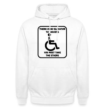 Pas d’ascenseur vers le succès, vous pouvez faire de l’escalade # - Sweat-shirt à capuche unisexe - blanc - Devant - AI Model Male 185 dark (185cm) & AI Model Female 172 dark (172cm)