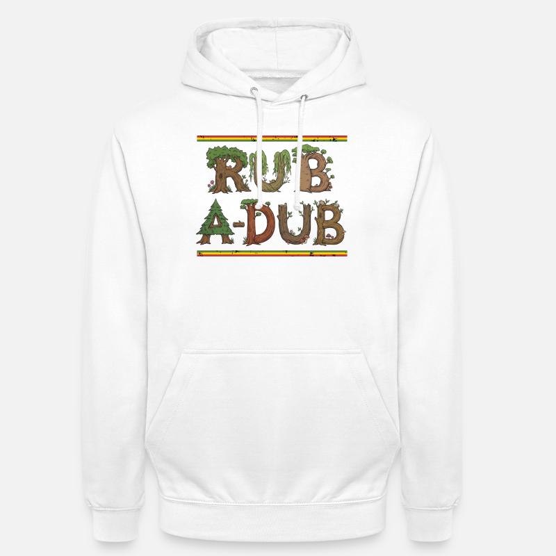 Forêt du Dub Reggae - Sweat-shirt à capuche unisexe - blanc