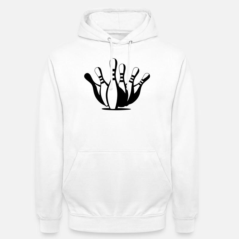 Bowling - Hættetrøje unisex - hvid