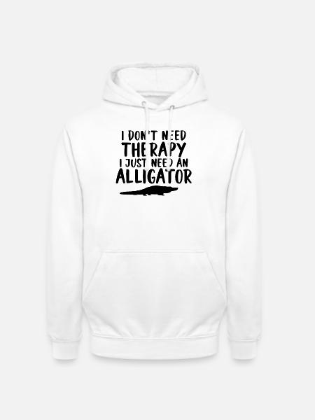 Alligator Saying Reptile - Unisex Hoodie - white