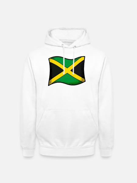Jamaika Jamaica Fahne - Unisex Hoodie - Weiß