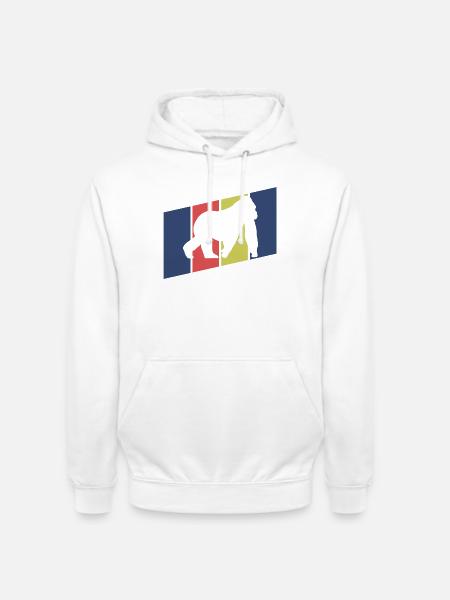 Affen Silhouette Retro - Unisex Hoodie - Weiß